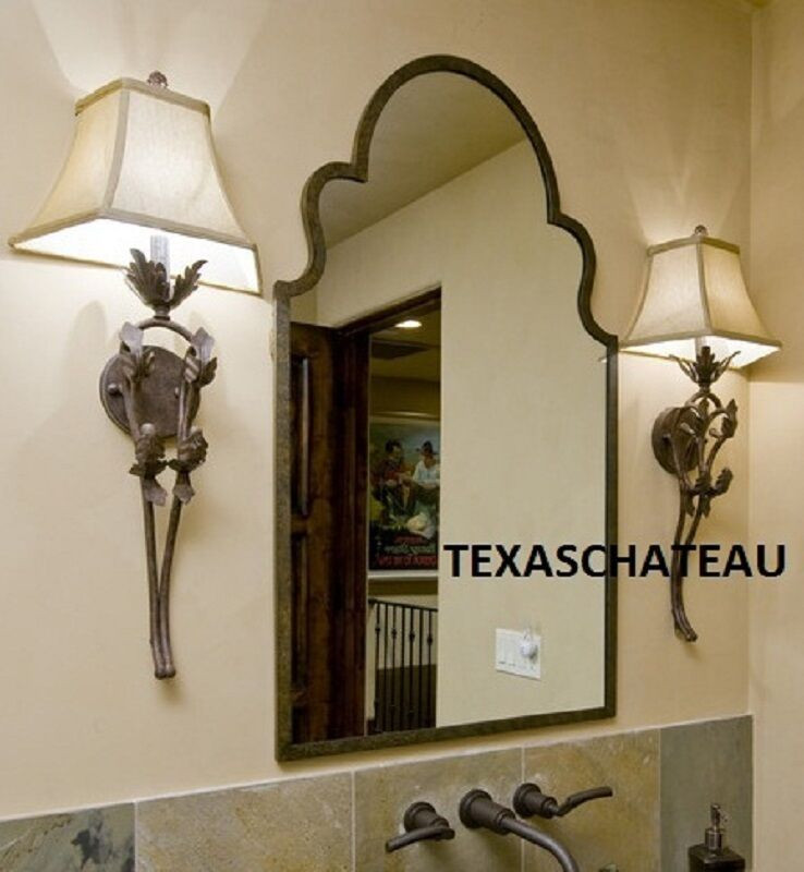 Arched Bathroom Mirror
 ARCHED BRONZE IRON WALL MIRROR SPANISH COLONIAL STYLE ARCH