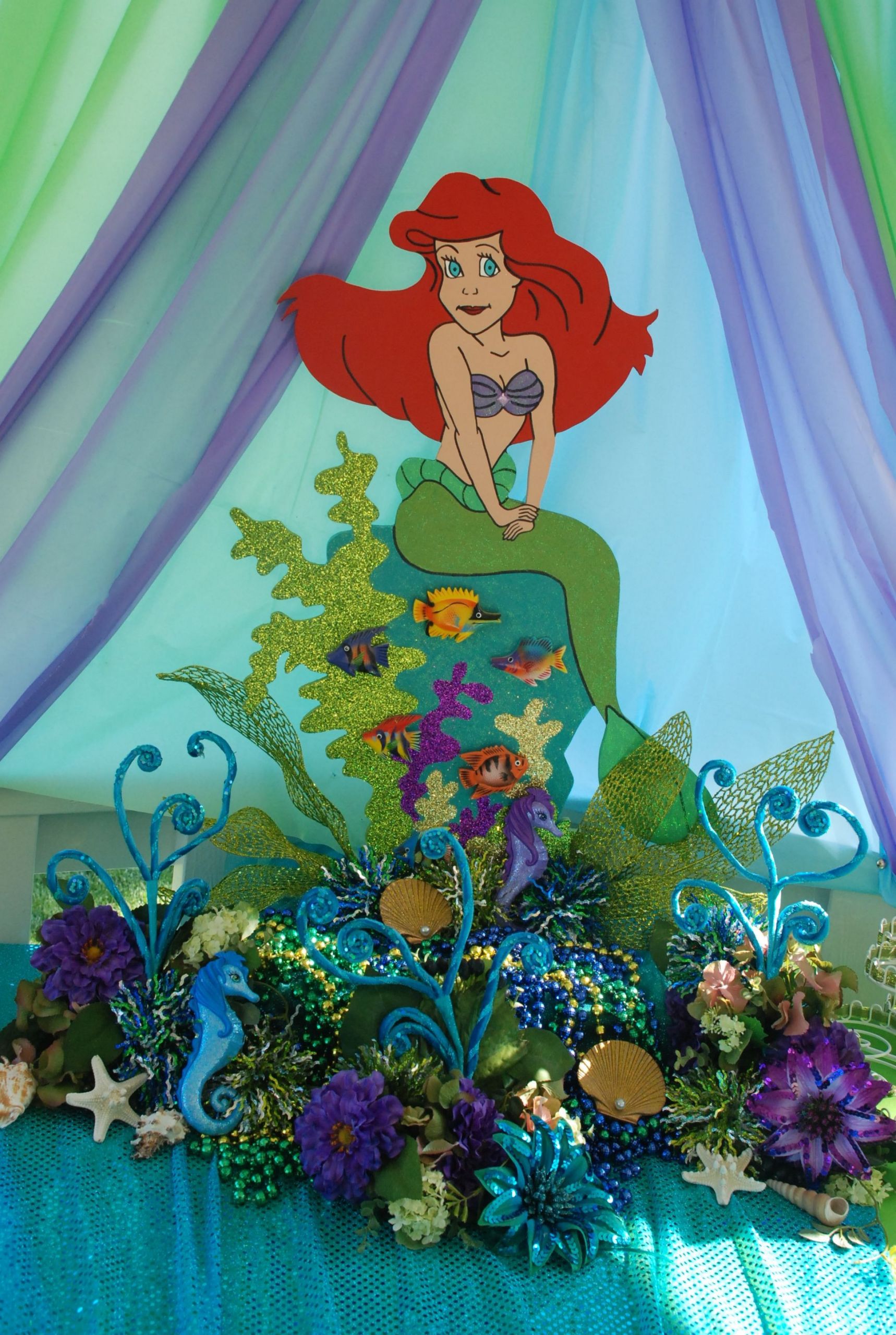 Ariel The Little Mermaid Party Ideas
 Little Mermaid theme party prop decorations available to