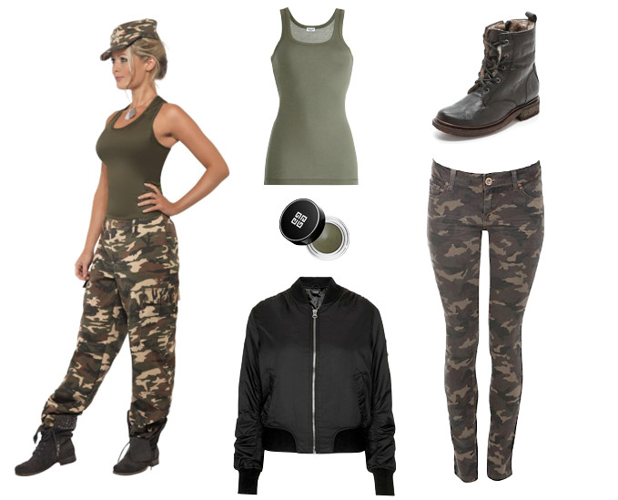 Army Girl Costume DIY
 5 DIY Halloween Costumes for the Fashionista