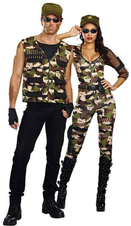 Army Girl Costume DIY
 Kostüm Army Girl Cathy Camouflage Overall