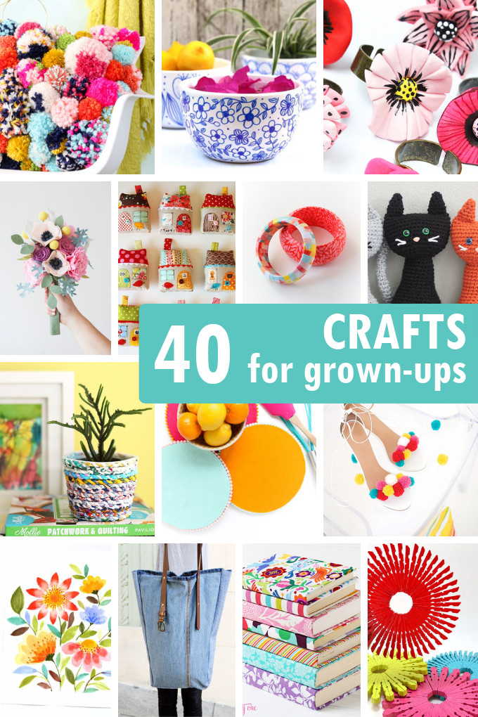 Art And Craft Ideas For Adults At Home
 40 ADULT CRAFTS including jewelry accessories home decor