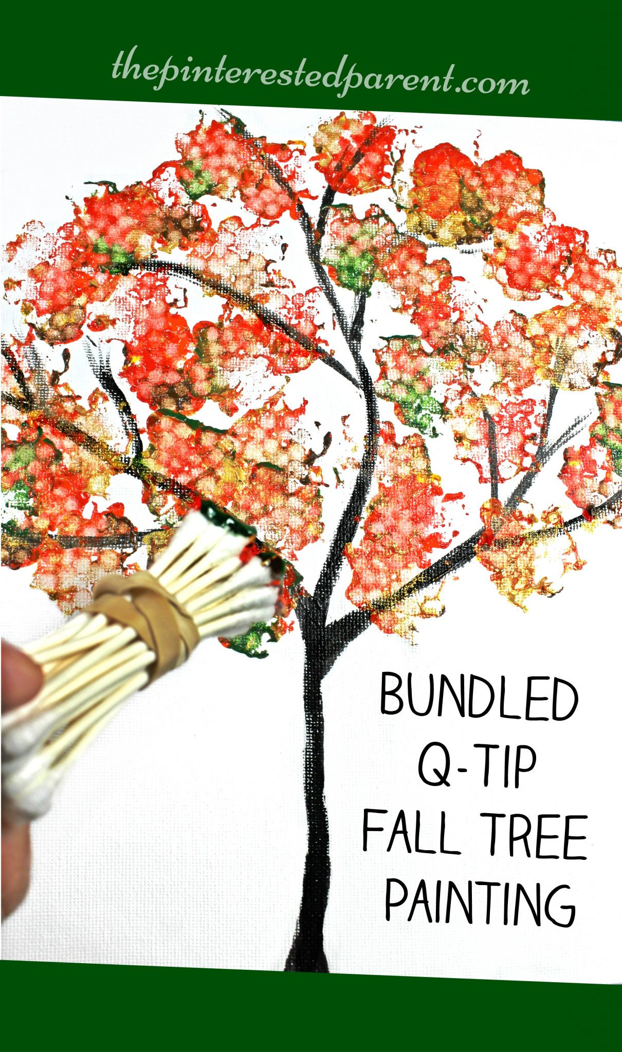 Art Crafts For Adults
 Bundled Q Tip Autumn Tree – The Pinterested Parent