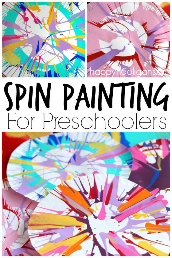 Art Ideas For Preschoolers
 Spin Painting for Preschoolers Happy Hooligans