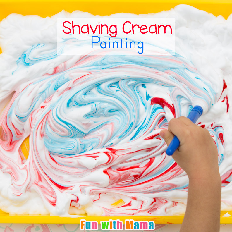 Art Ideas For Preschoolers
 Shaving Cream Painting Process Art for Preschoolers Fun
