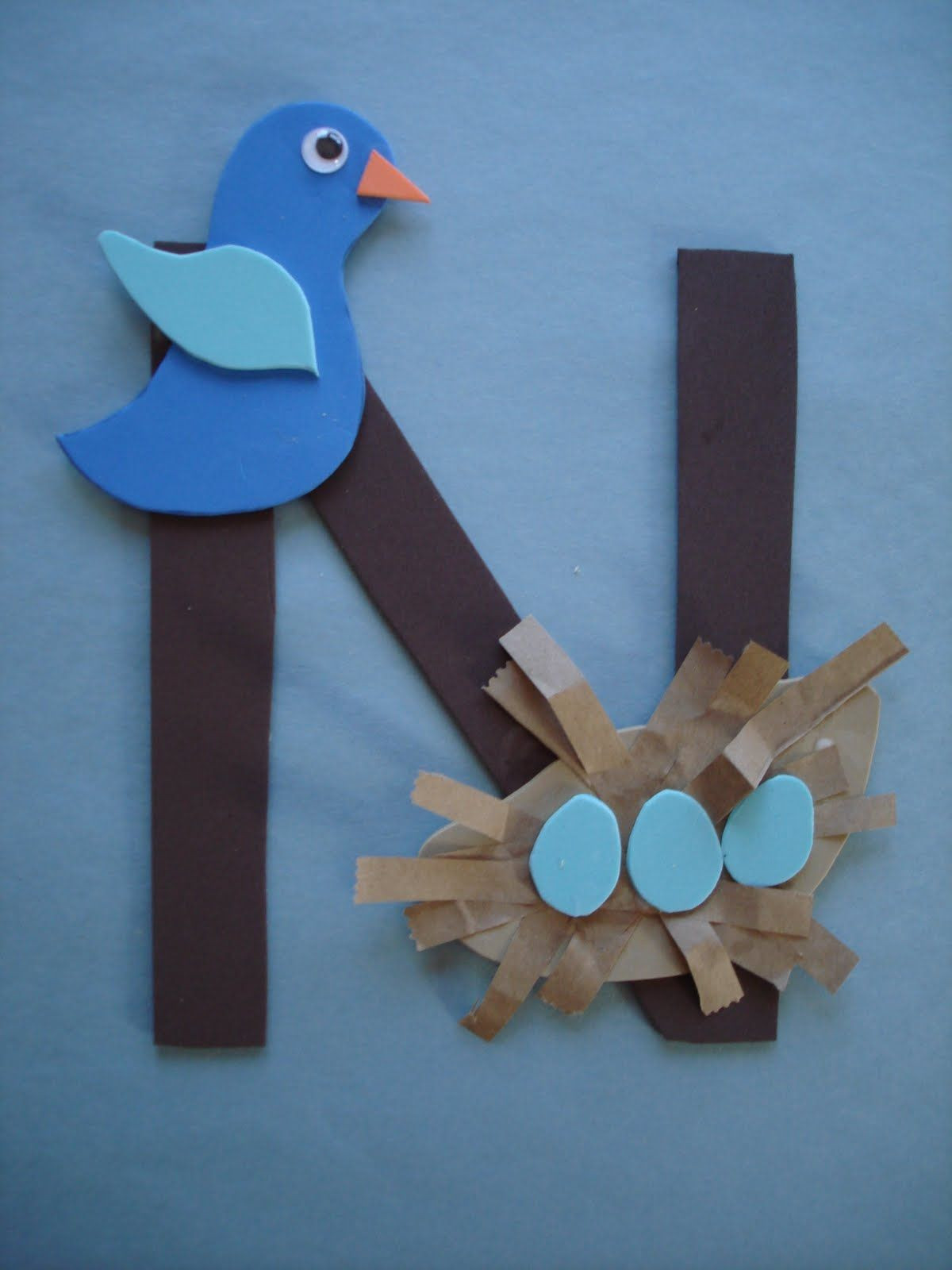 Art N Crafts For Toddlers
 Letter "N" Nest