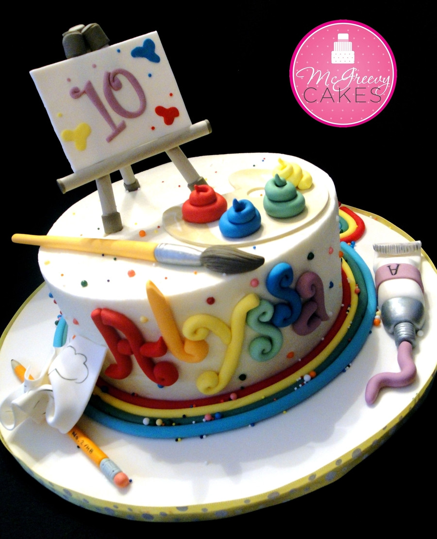 Artist Birthday Cake
 Alyssa s Artist Cake CakeCentral