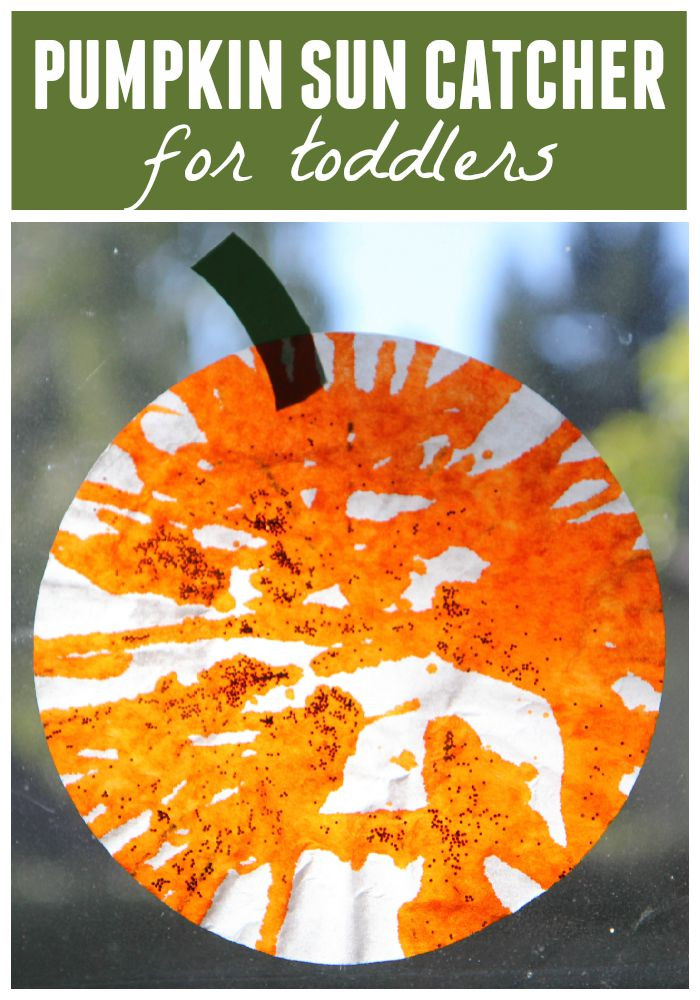 Arts &amp; Crafts For Toddlers
 Toddler Approved Easy Pumpkin Sun Catcher for Toddlers