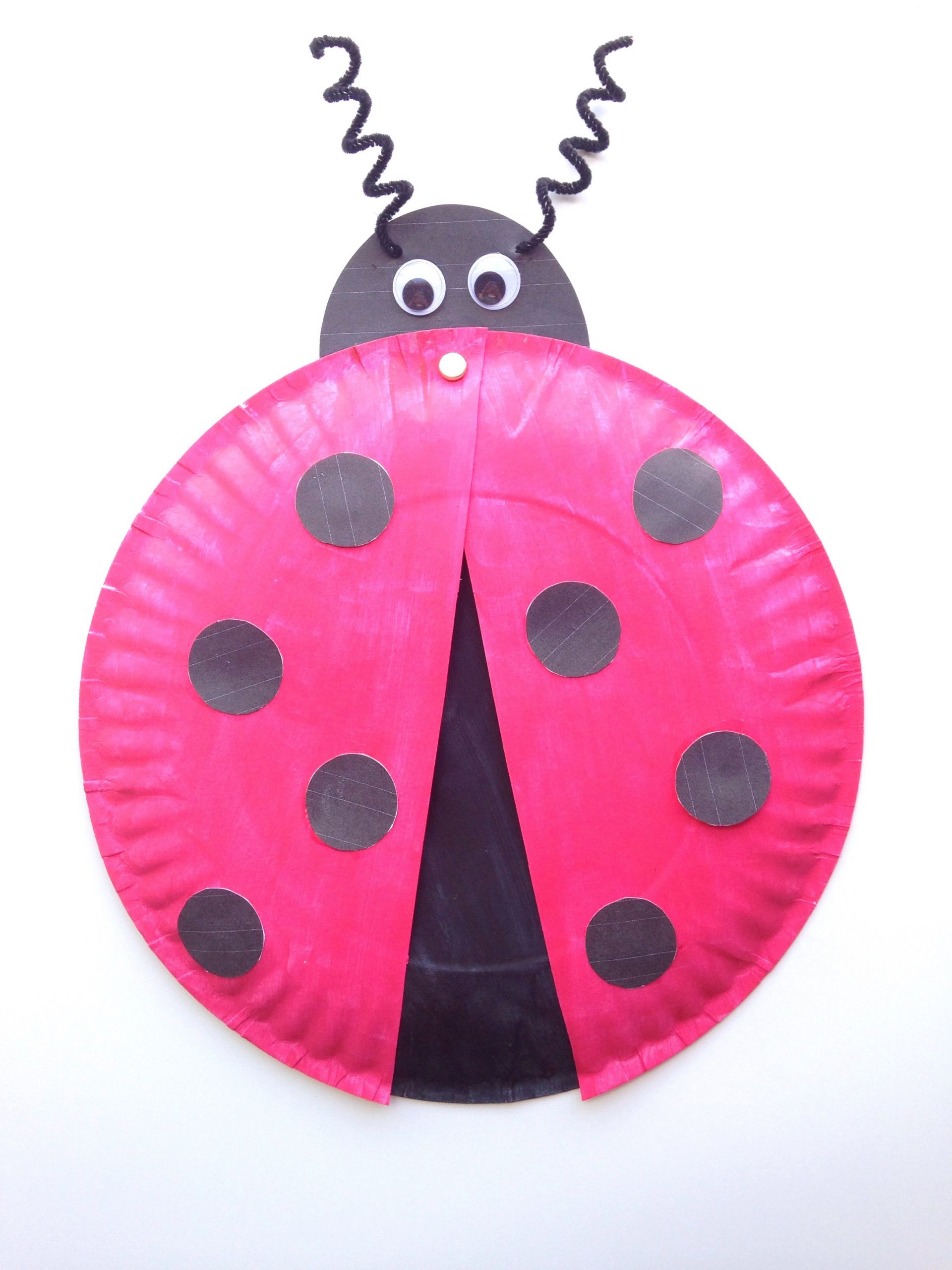 Arts &amp; Crafts For Toddlers
 Ladybug Paper Plate Craft for Kids Free Printable