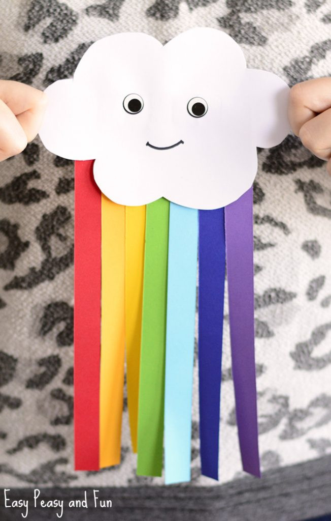 Arts &amp; Crafts For Toddlers
 Smiling Cloud with Rainbow