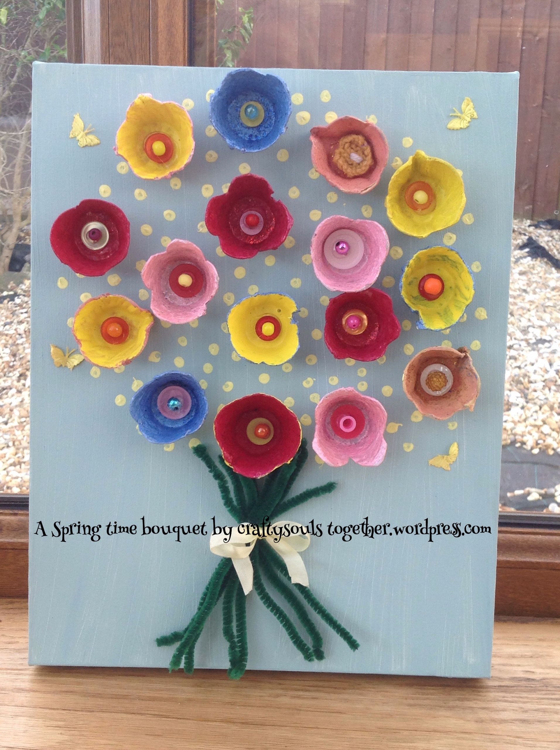 Arts And Craft Ideas For Adults
 Spring flower bouquet picture a recycling tutorial