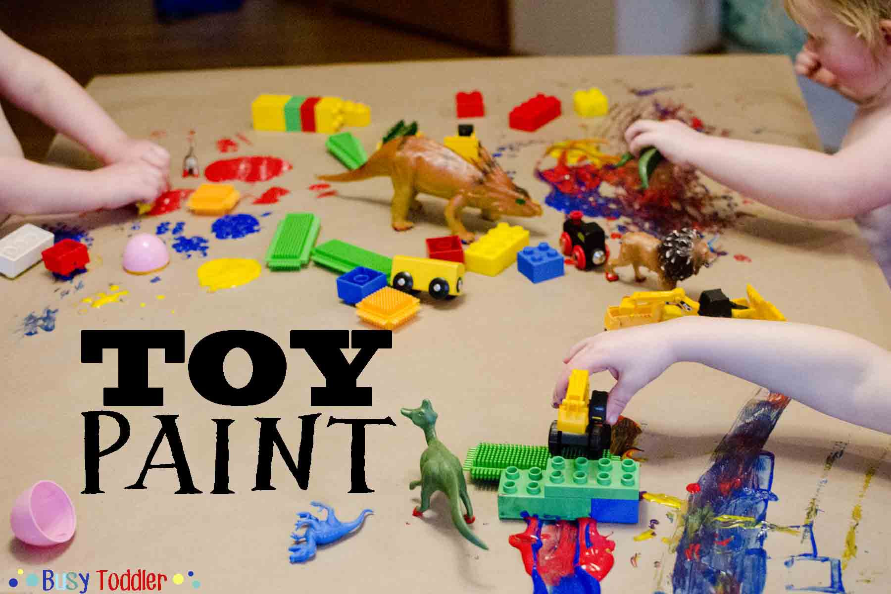Arts Ideas For Toddlers
 Toy Paint Messy Art Activity Busy Toddler