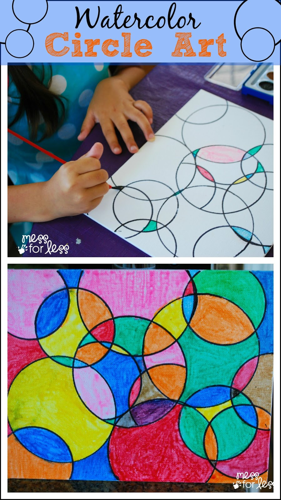 Arts Ideas For Toddlers
 Watercolor Circle Art Mess for Less