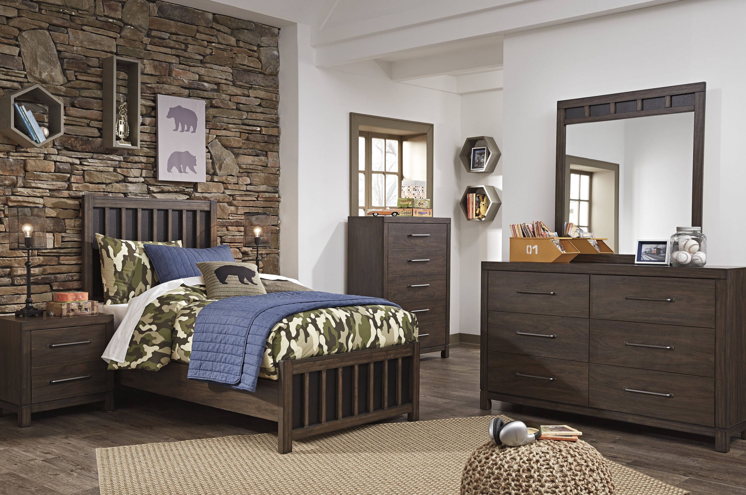 Ashley Furniture Kids Bedroom Sets
 Ashley Furniture Brissley Brown 2pc Kids Bedroom Set With