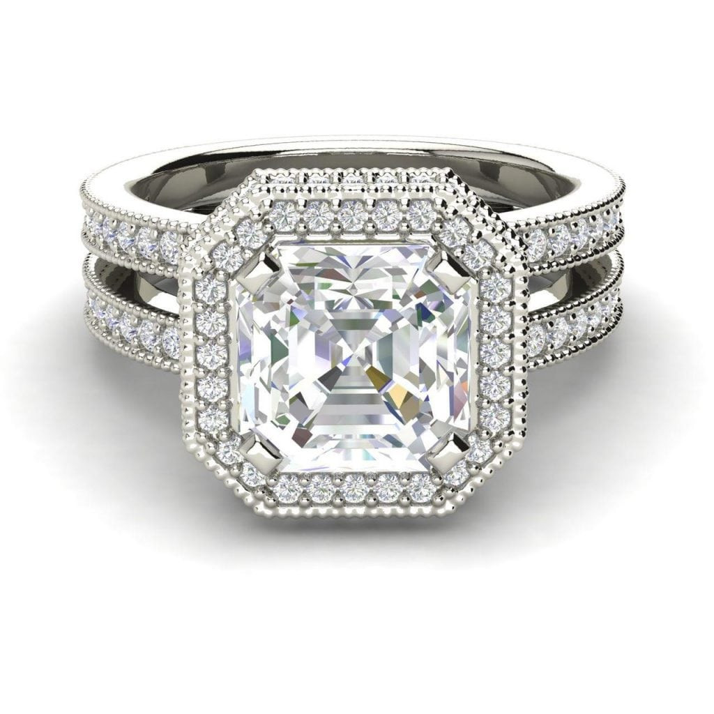Asscher Cut Diamond Engagement Rings
 2 75 Carat VS2 Clarity F Color Asscher Cut Diamond