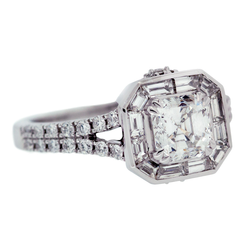 Asscher Cut Diamond Engagement Rings
 Asscher Cut Diamond Engagement Ring
