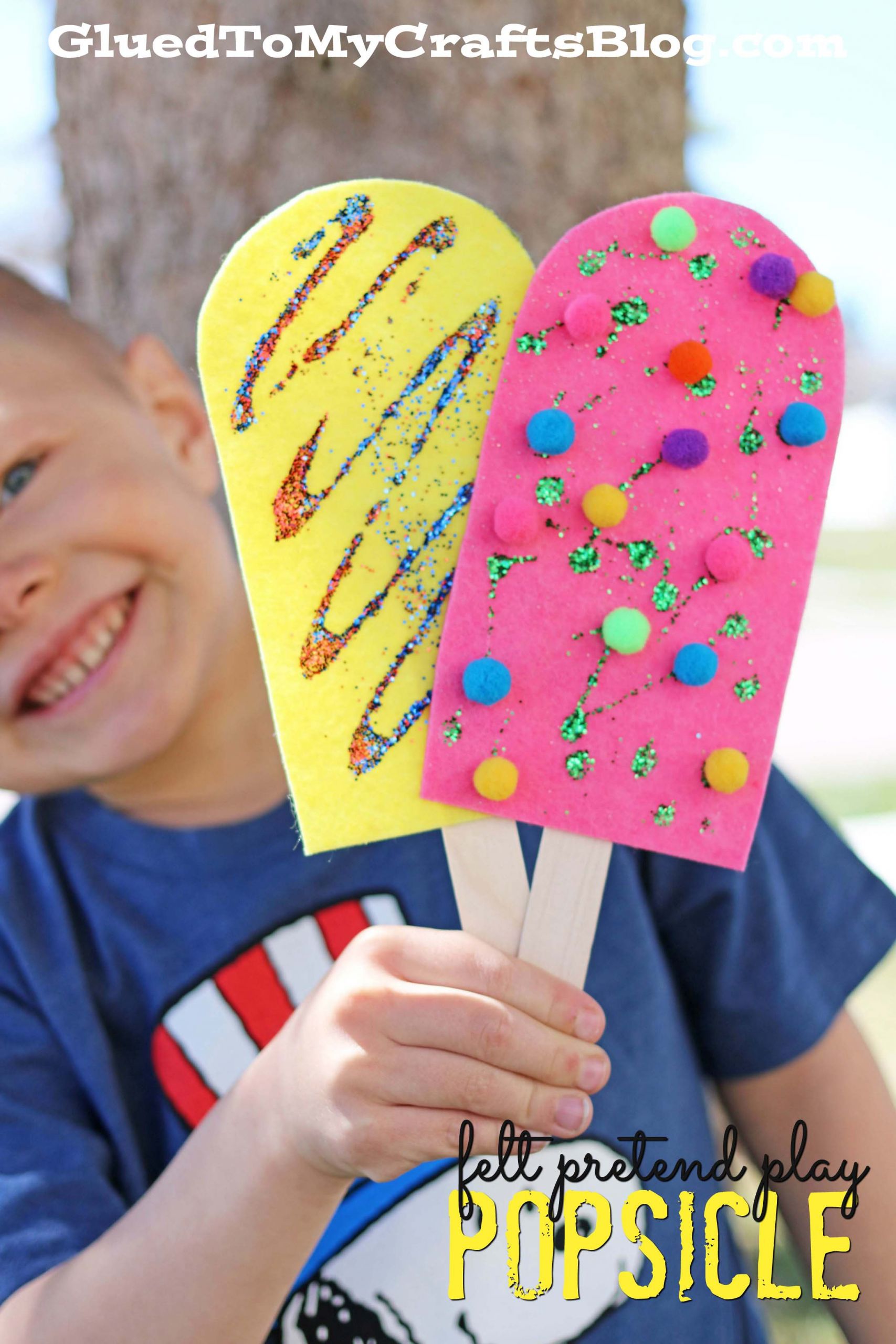August Crafts For Toddlers
 Felt Pretend Play Popsicles Kid Craft Glued To My Crafts