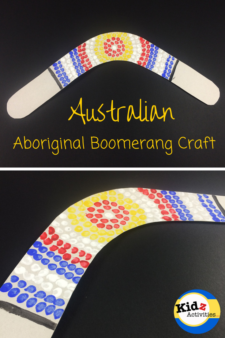 Australian Craft For Kids
 Australian Aboriginal Boomerang Craft Kidz Activities
