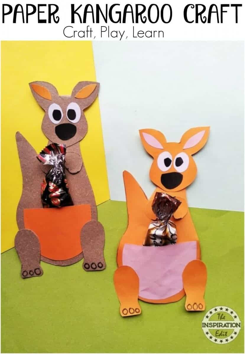 Australian Craft For Kids
 Kids Paper Kangaroo Craft Activity · The Inspiration Edit