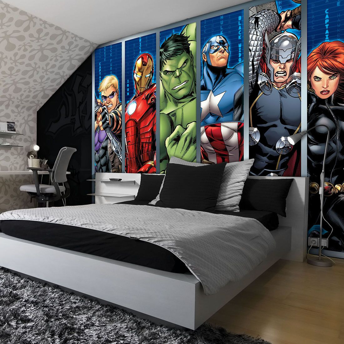 Avengers Bedroom Decor
 Disney Avengers Boys Bedroom PHOTO WALLPAPER WALL MURAL