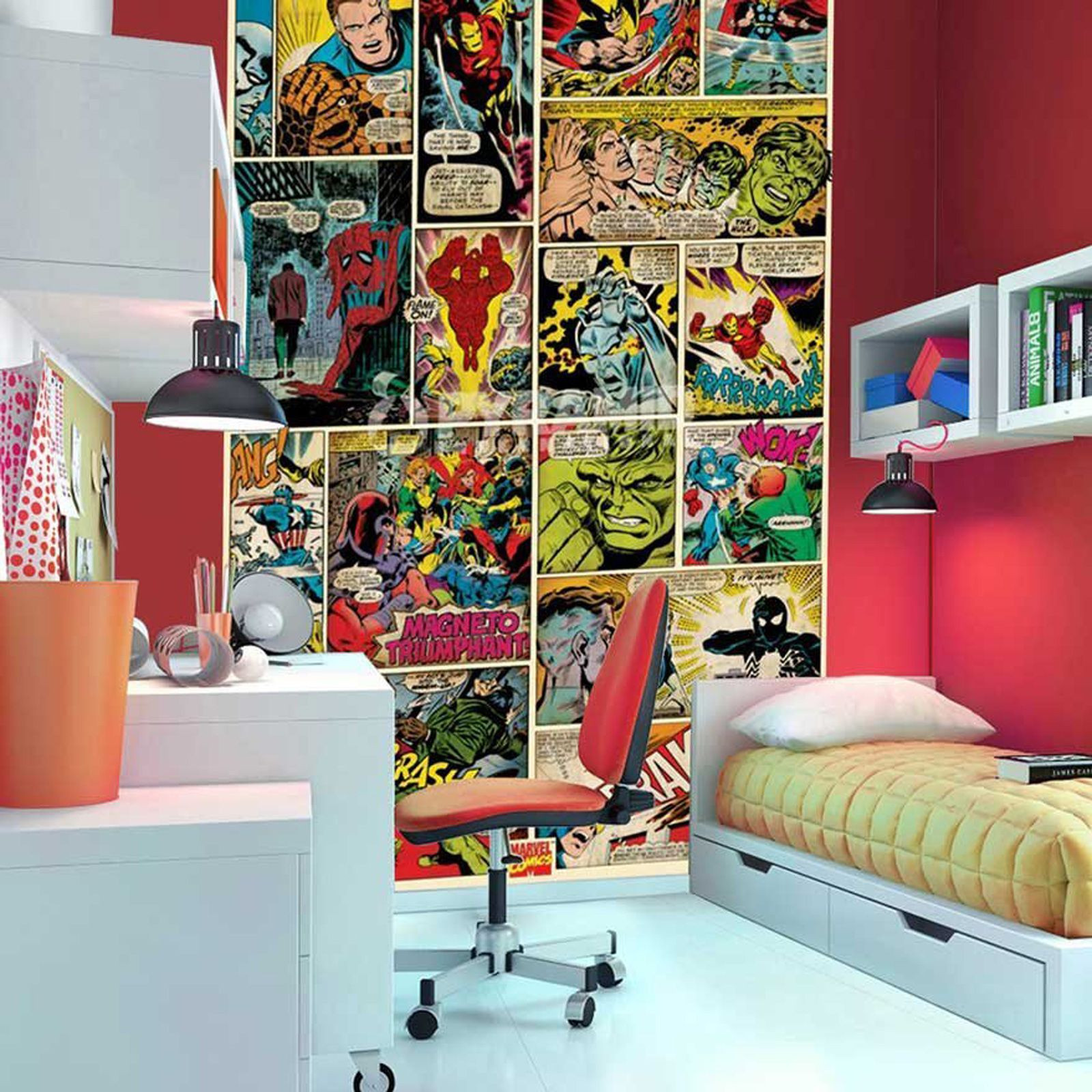 Avengers Bedroom Decor
 MARVEL ICS AND AVENGERS WALLPAPER WALL MURALS DÉCOR