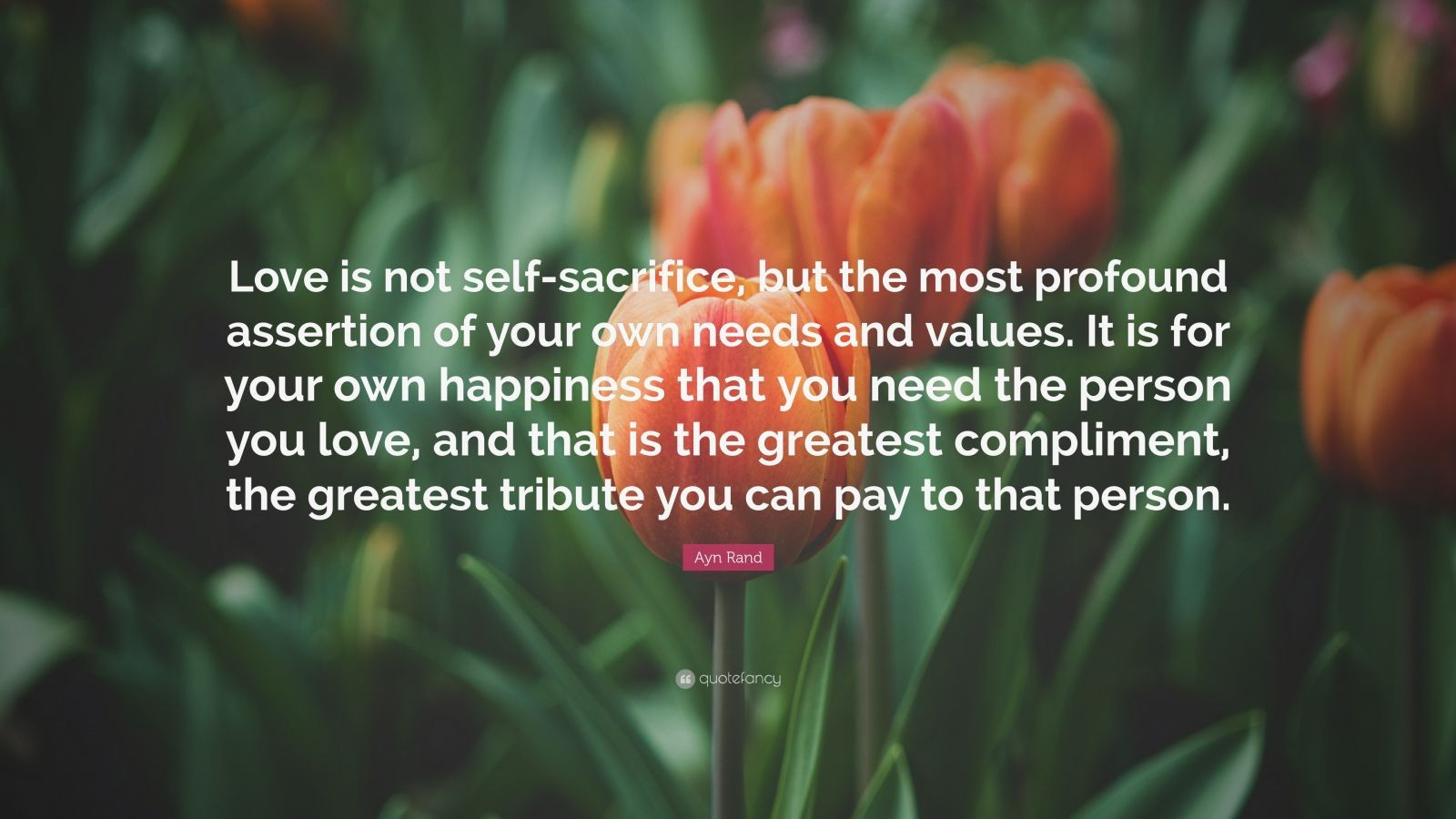 Ayn Rand Love Quotes
 Ayn Rand Quote “Love is not self sacrifice but the most