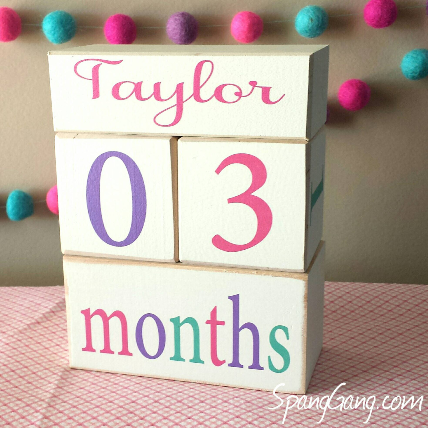 Baby Age Blocks DIY
 Baby Milestone Blocks Baby Age Blocks Wooden by