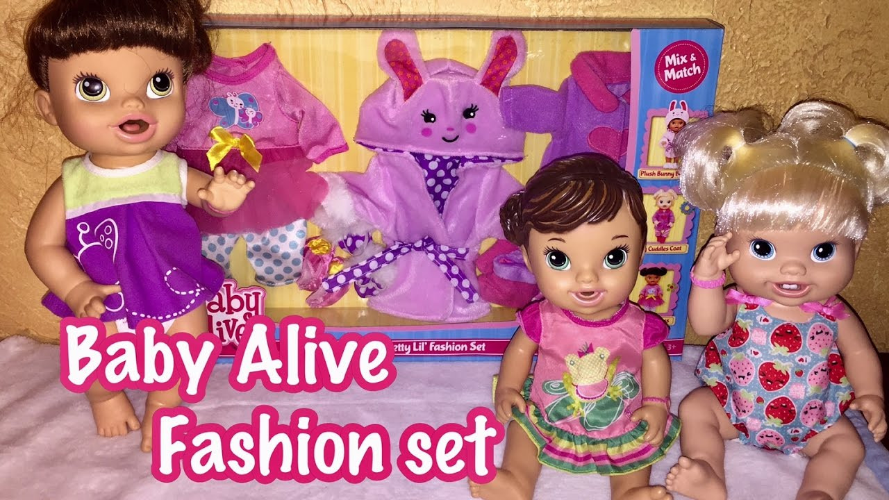 Baby Alive Fashion Set
 Baby alive NEW OUTFITS changing into new clothes pretty