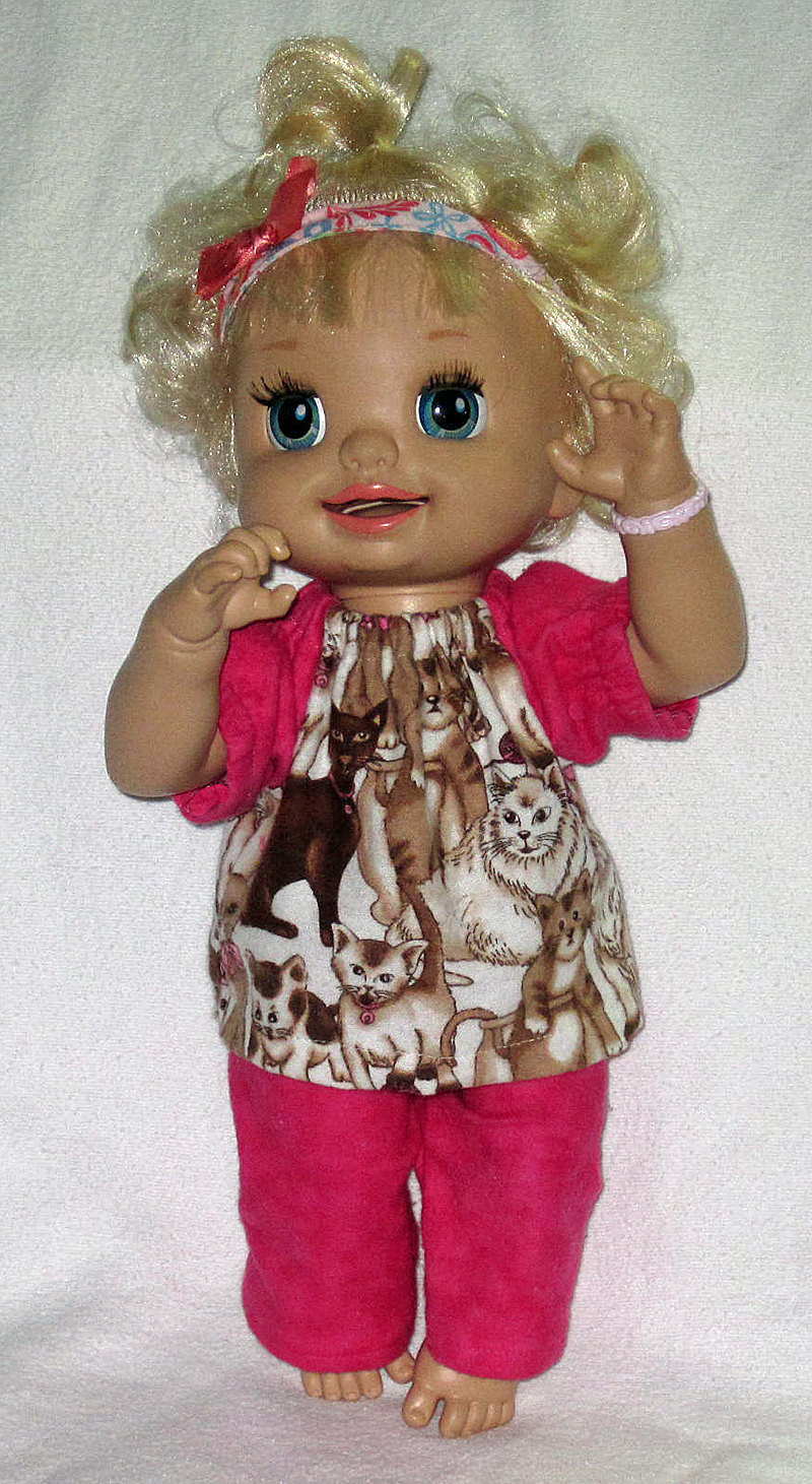 Baby Alive Fashion Set
 My Baby Alive Doll Clothes Chocolate Cats and by Dakocreations
