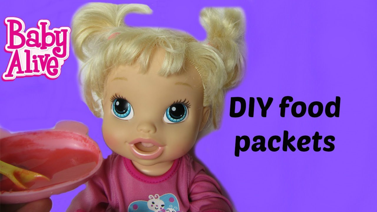Baby Alive Food Diy
 Feeding My Baby All Gone DIY Food Packets Baby Alive Doll