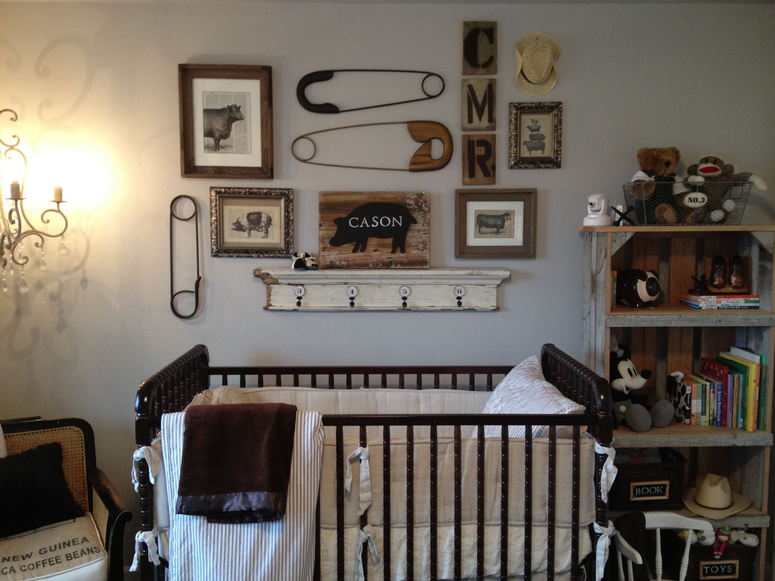 Baby Animal Nursery Decor
 Vintage Farm Animal Nursery