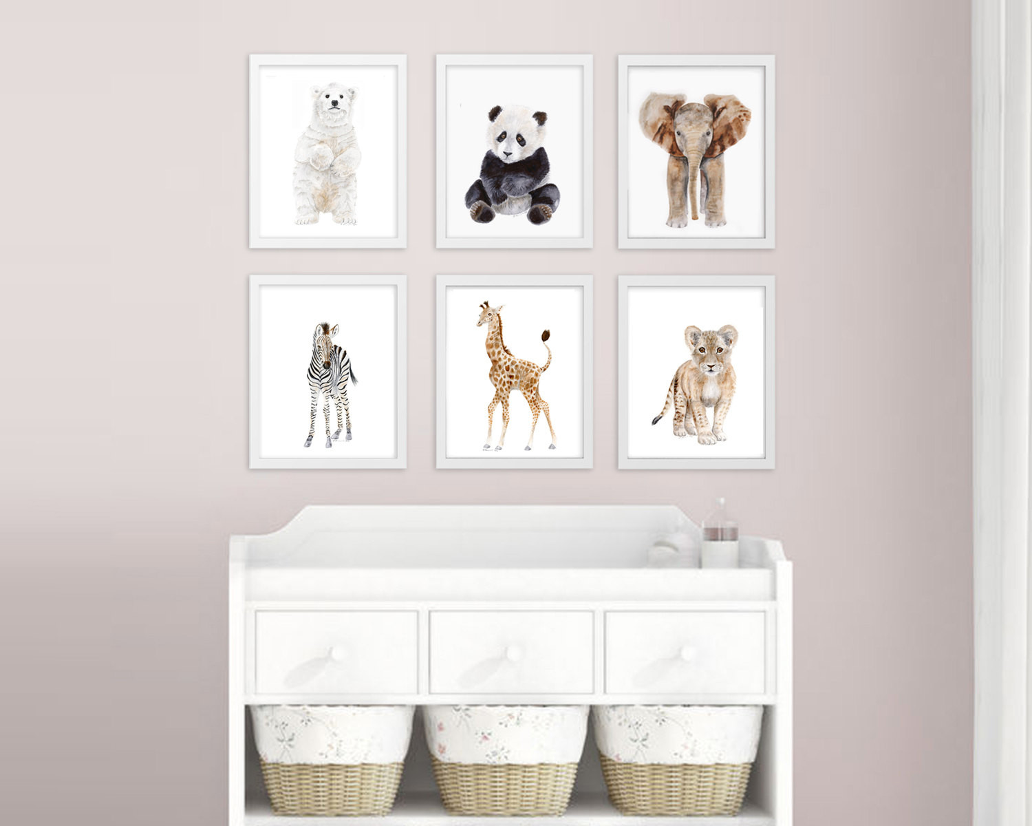 Baby Animal Nursery Decor
 Baby Animal Nursery Prints Minimalist Nursery Decor Zoo