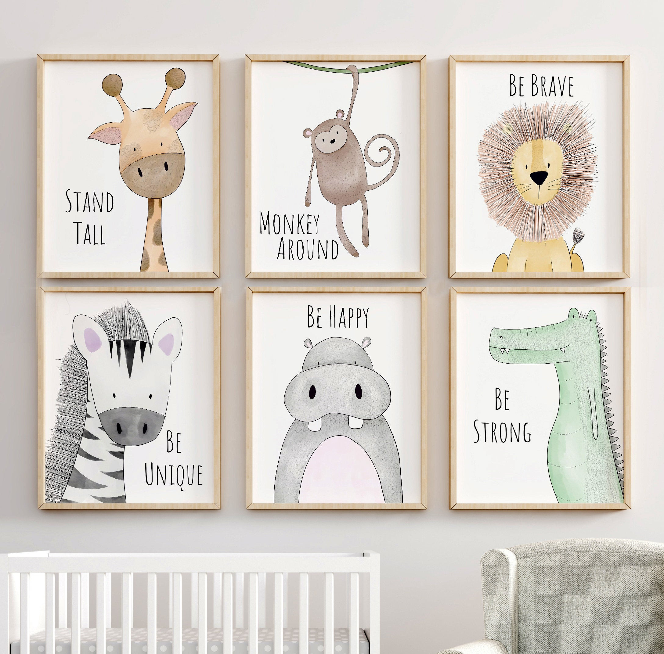 Baby Animal Nursery Decor
 Safari Nursery Decor Animal Nursery Prints Quote Nursery