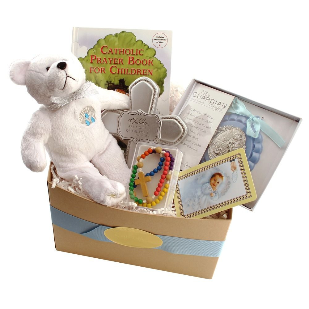 Baby Baptism Gift Ideas Boy
 Catholic Baptism Gift Basket for Baby Boy $59 95