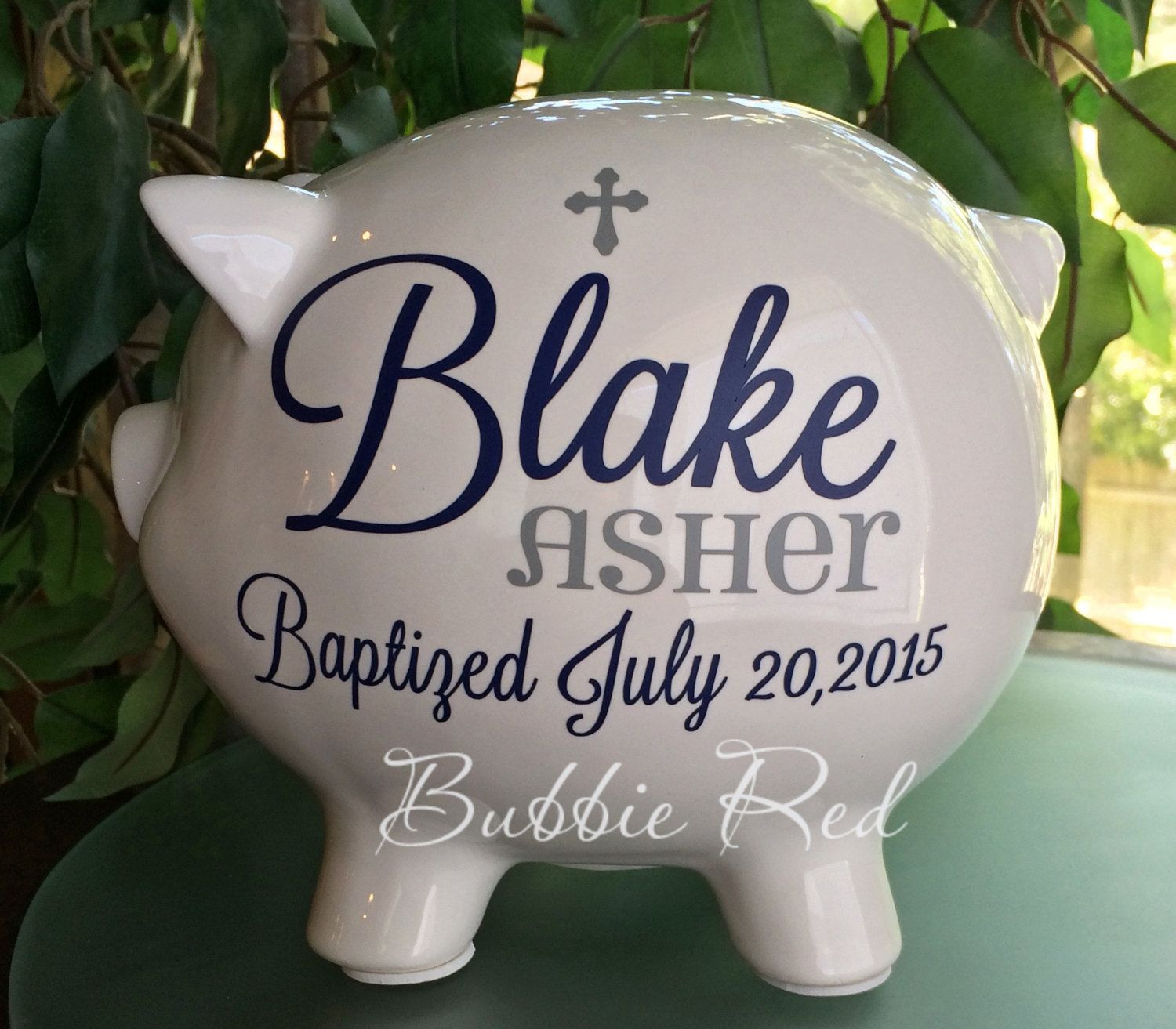 Baby Baptism Gift Ideas Boy
 Baptism Gift Christening Gift Personalized Piggy Bank