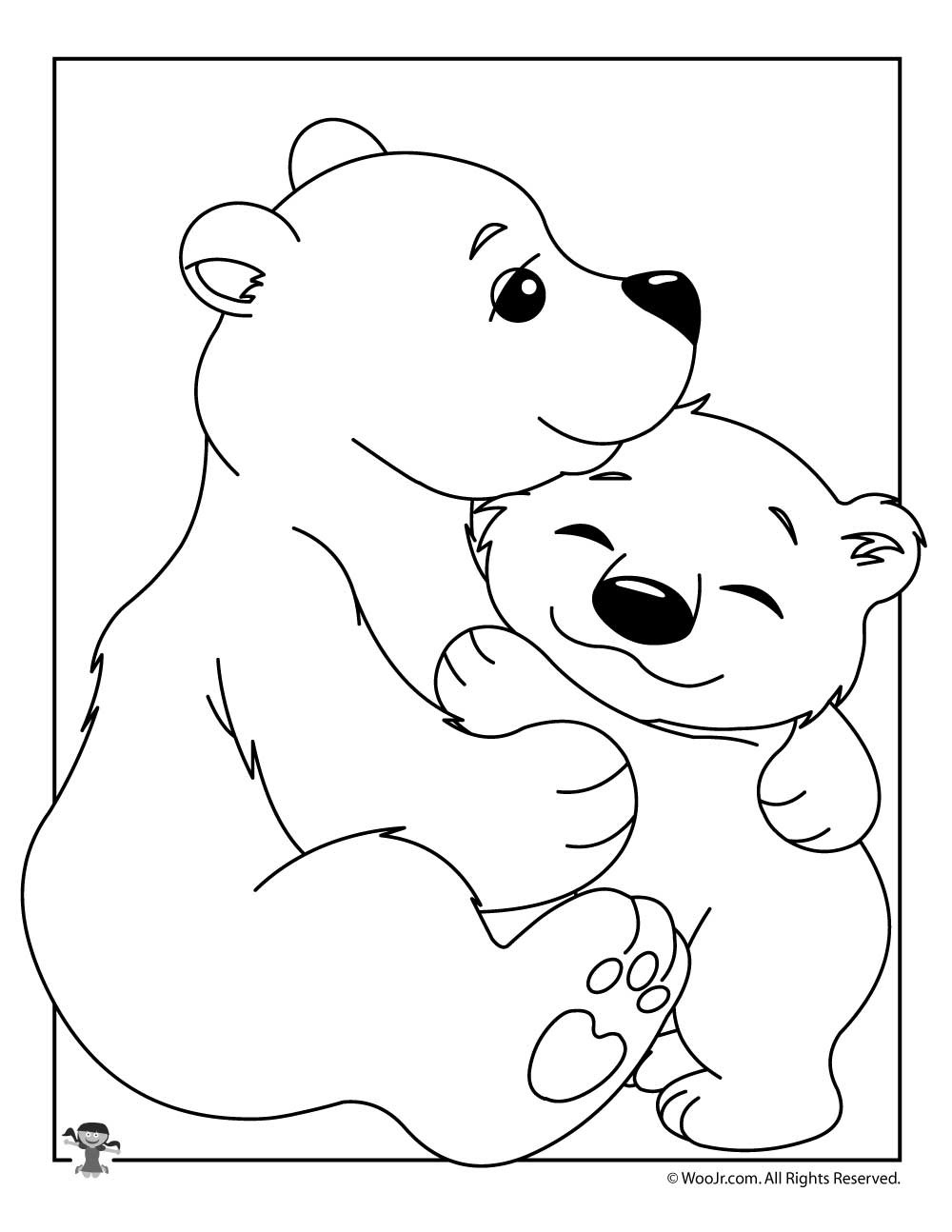 Baby Bear Coloring Pages
 Baby Polar Bear Coloring Sheet