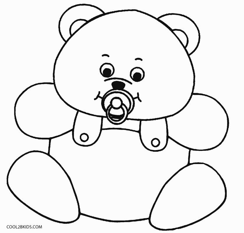 Baby Bear Coloring Pages
 Printable Teddy Bear Coloring Pages For Kids