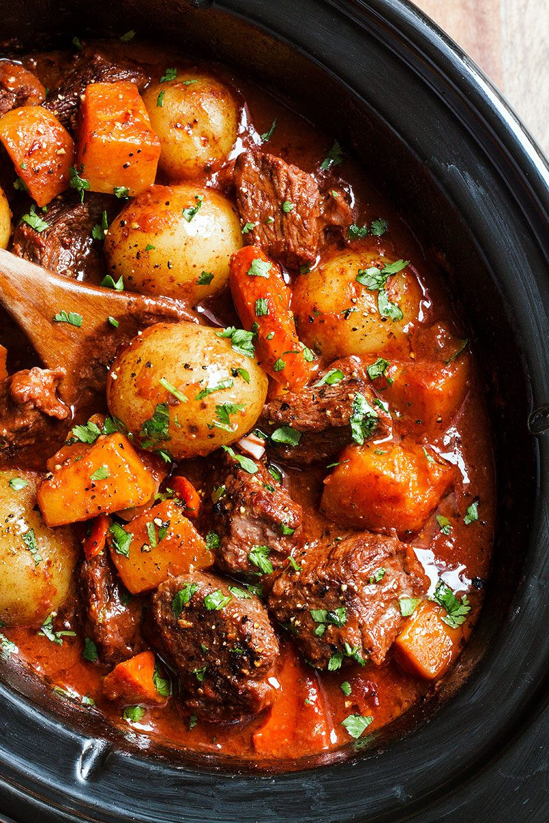 Baby Beef Stew
 Slow Cooker Beef Stew Recipe with Butternut Carrot and