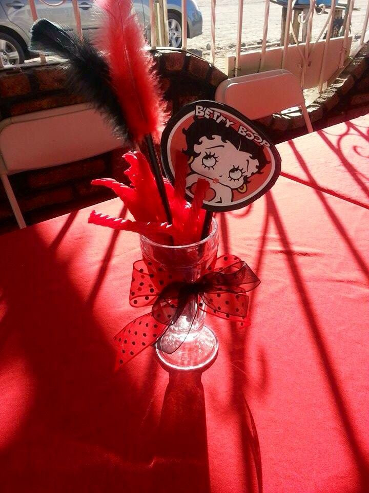 Baby Betty Boop Party Supplies
 Betty Boop themed centerpieces