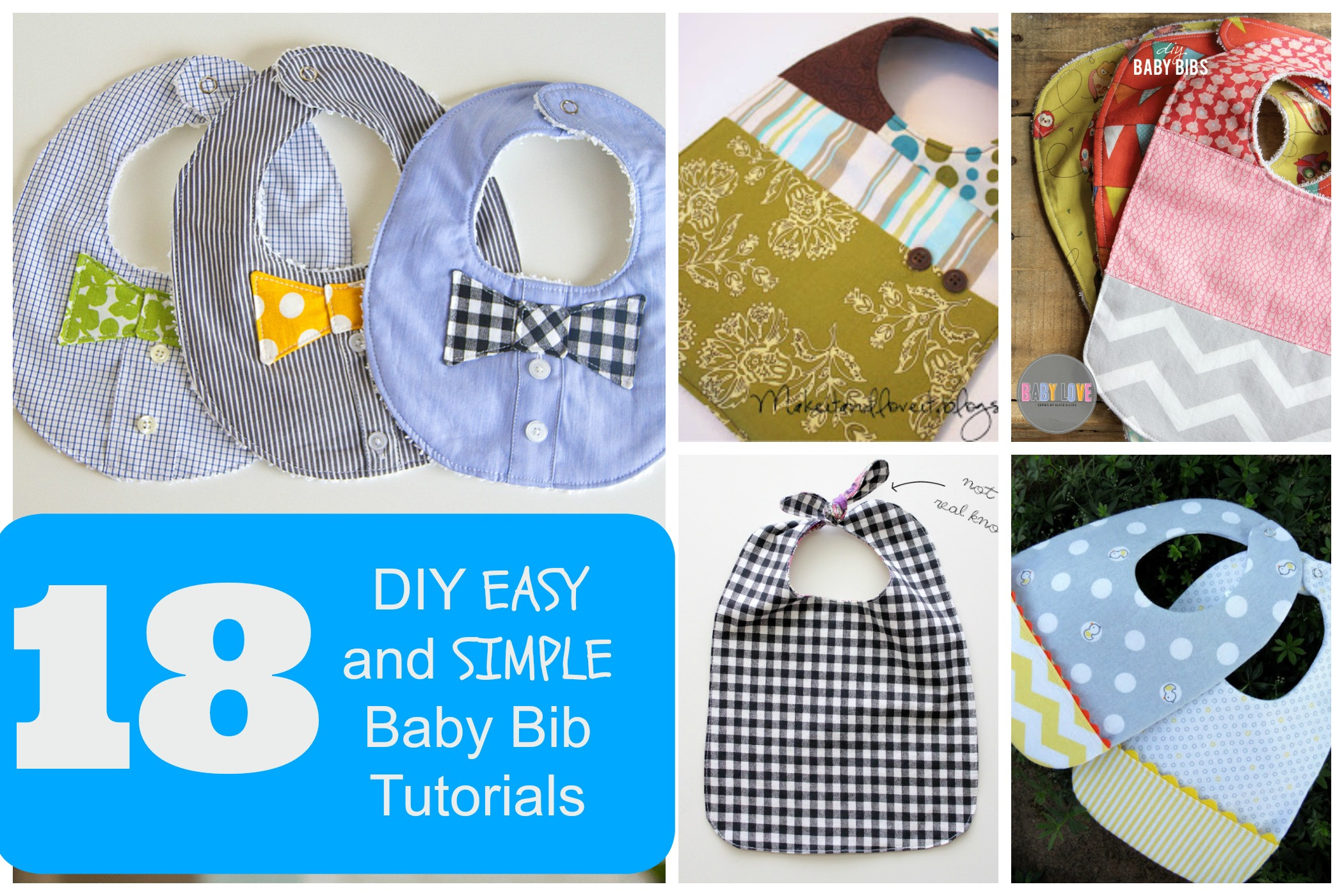 Baby Bib DIY
 18 Simple Baby Bib Tutorials