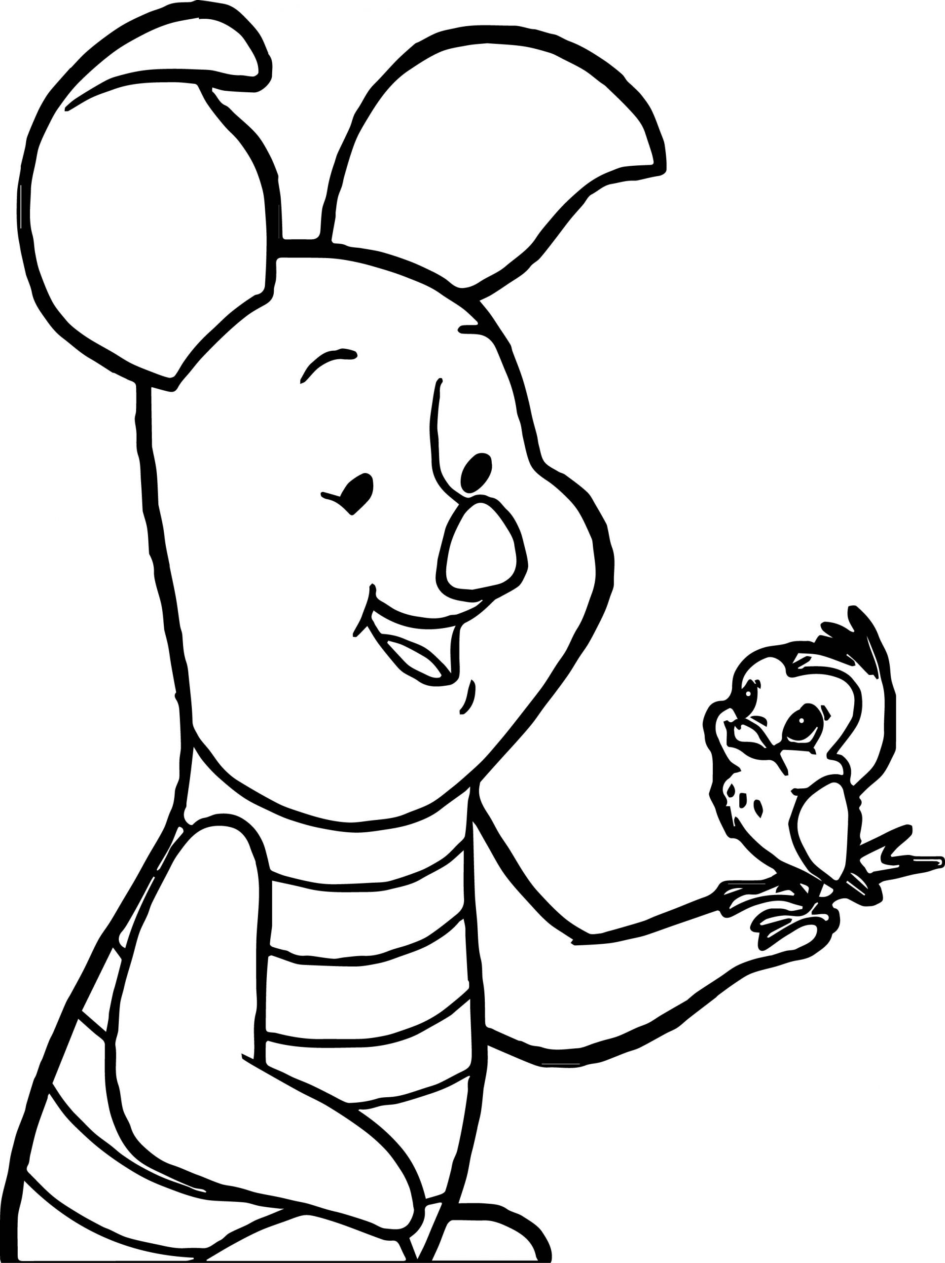 Baby Bird Coloring Page
 Baby Piglet And Bird Coloring Page