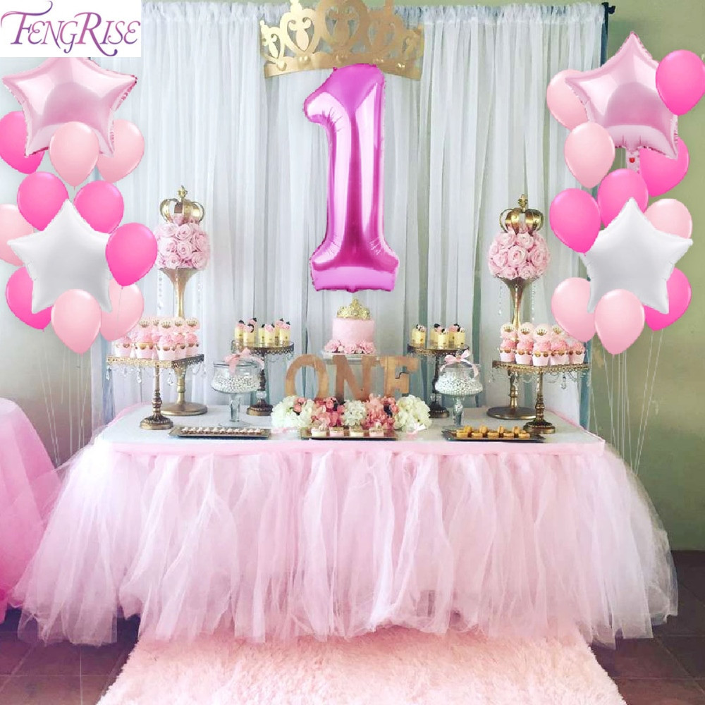 Baby Birthday Party Decorations
 FENGRISE 1st Birthday Party Decoration Kids Ballons DIY