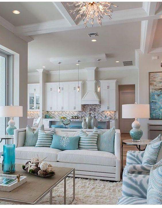 Baby Blue Room Decor
 75 Chic Living Room Decorating Ideas and Arrangements
