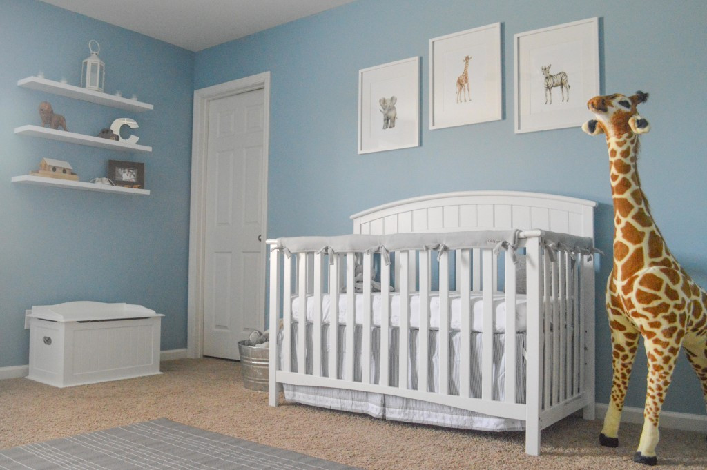 Baby Blue Room Decor
 Classic Gray and Blue Safari Nursery Project Nursery