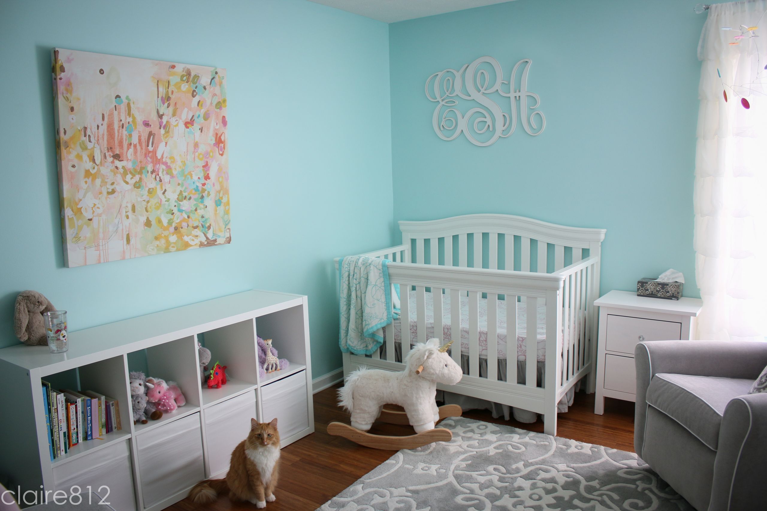 Baby Blue Room Decor
 Modern Tiffany Blue Nursery Project Nursery
