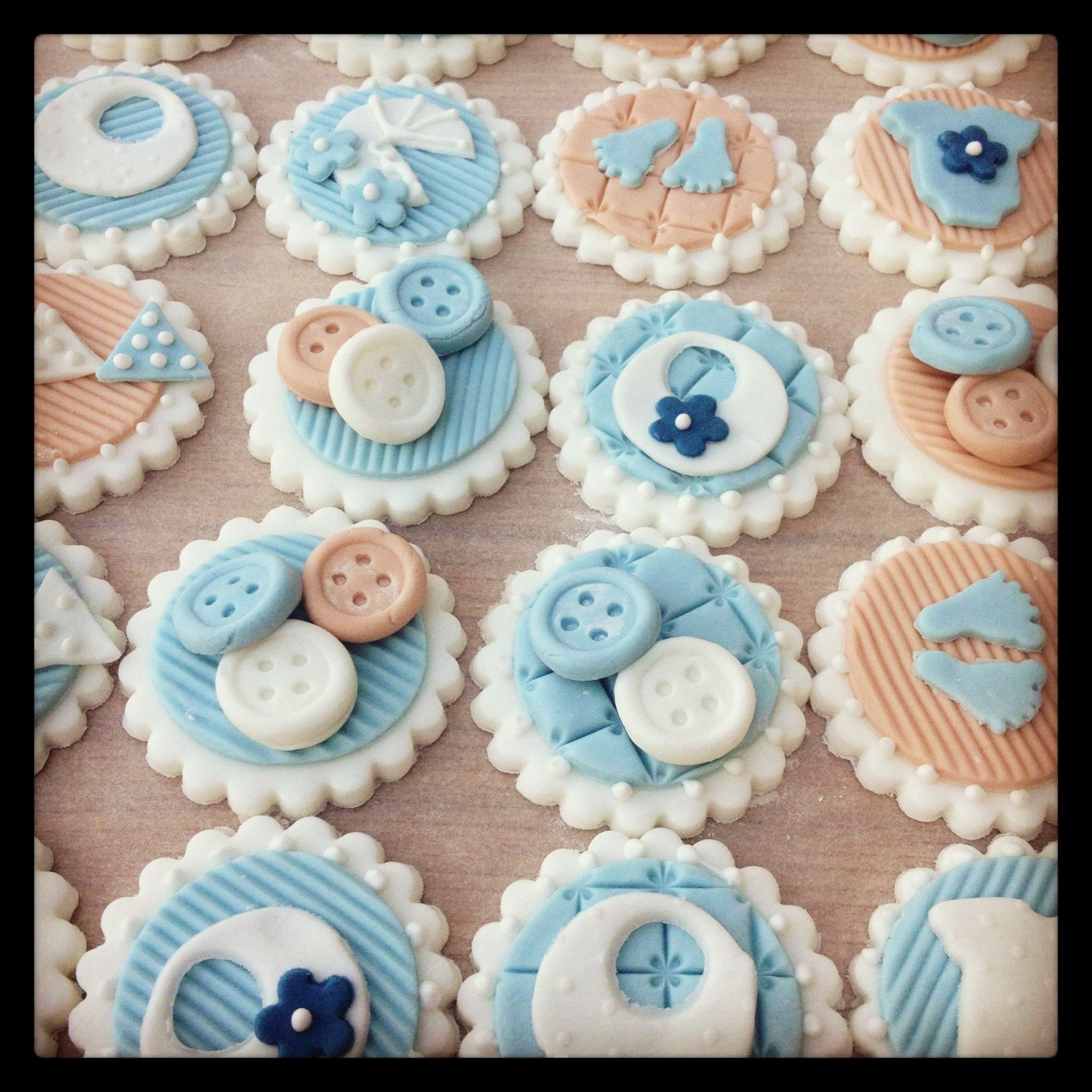 Baby Boy Cupcake Decorating Ideas
 Boys baby shower christening cupcake toppers