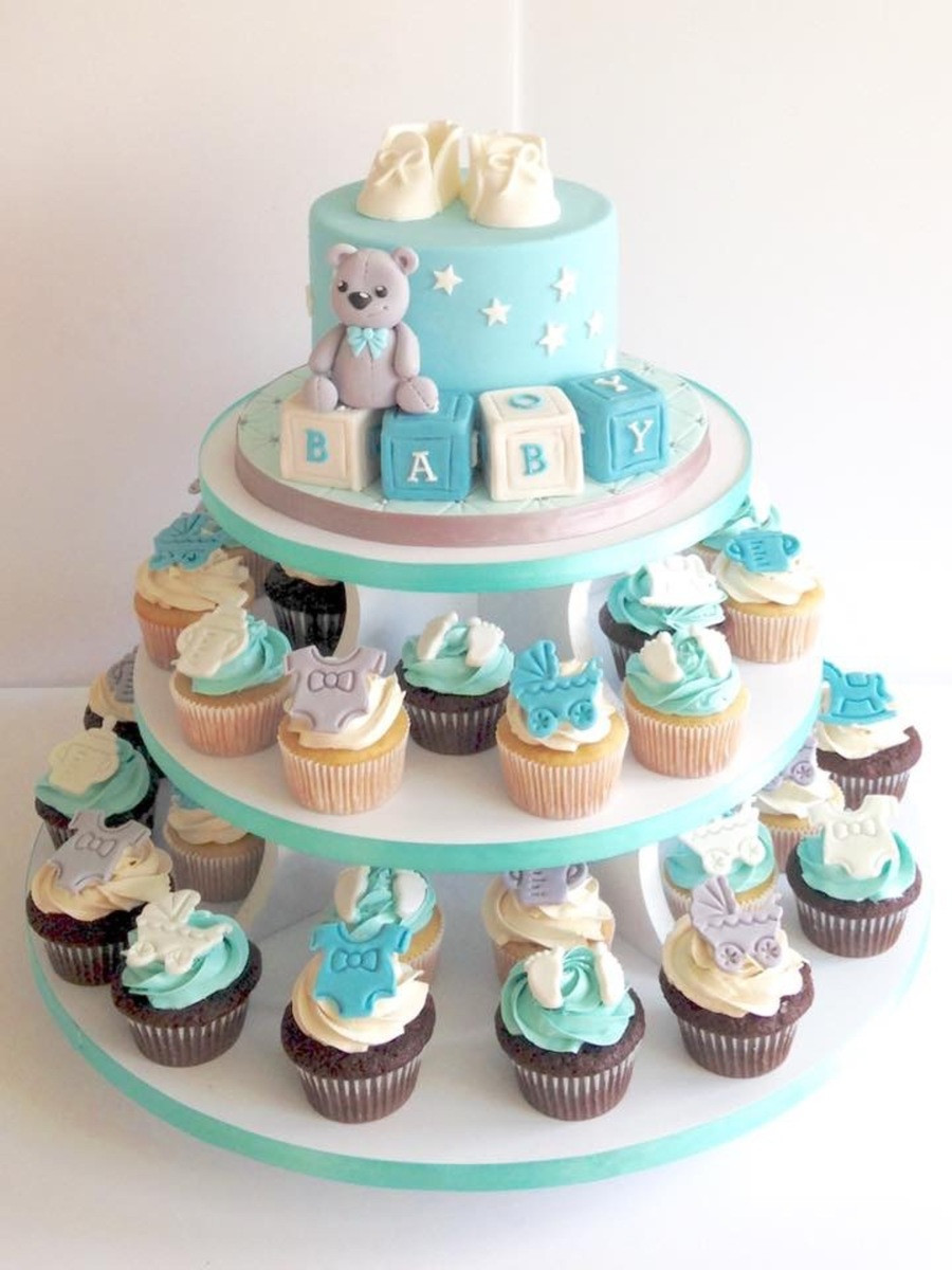 Baby Boy Cupcakes
 Baby Boy Cake And Cupcakes CakeCentral