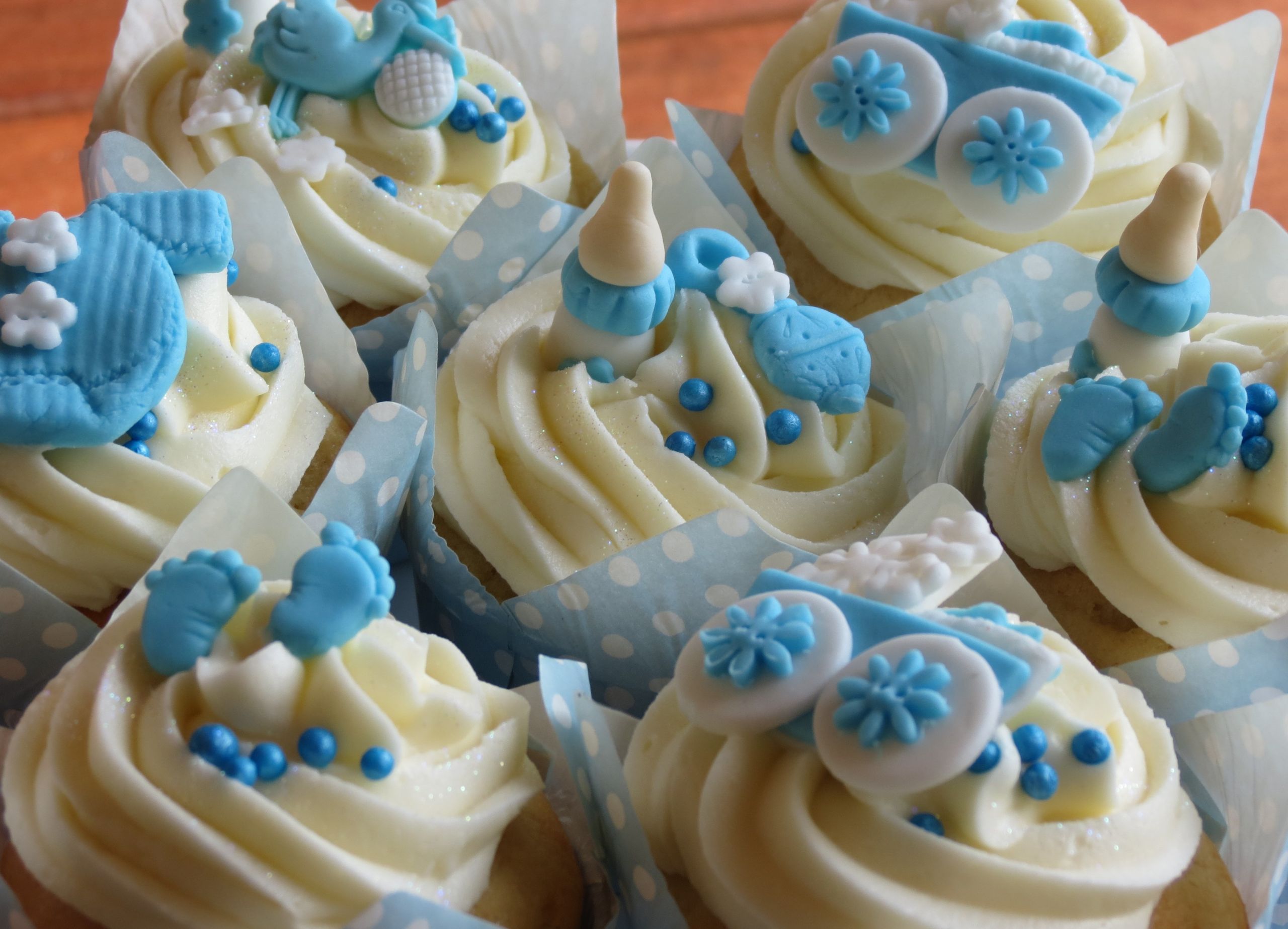 Baby Boy Cupcakes
 Baby shower cupcakes for a baby boy Baby Boy cupcakes
