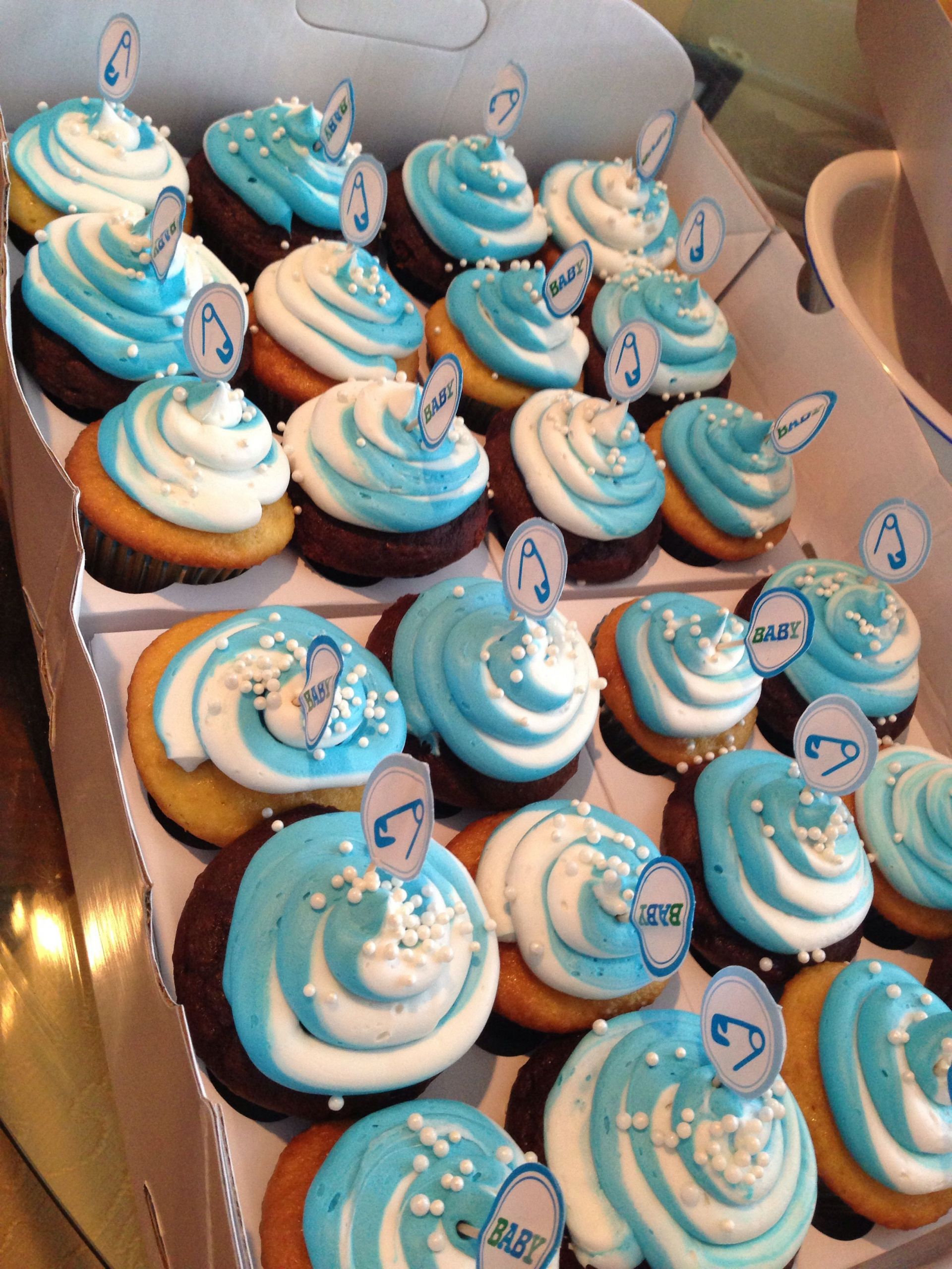 Baby Boy Shower Cupcakes
 Baby boy baby shower cupcakes Baby