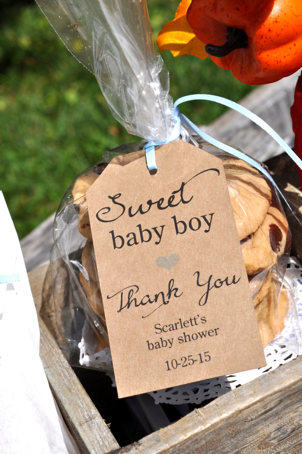 Baby Boy Shower Party Favors
 Rustic Boys Baby Shower Favor Tags Sweet Baby Boy Kraft