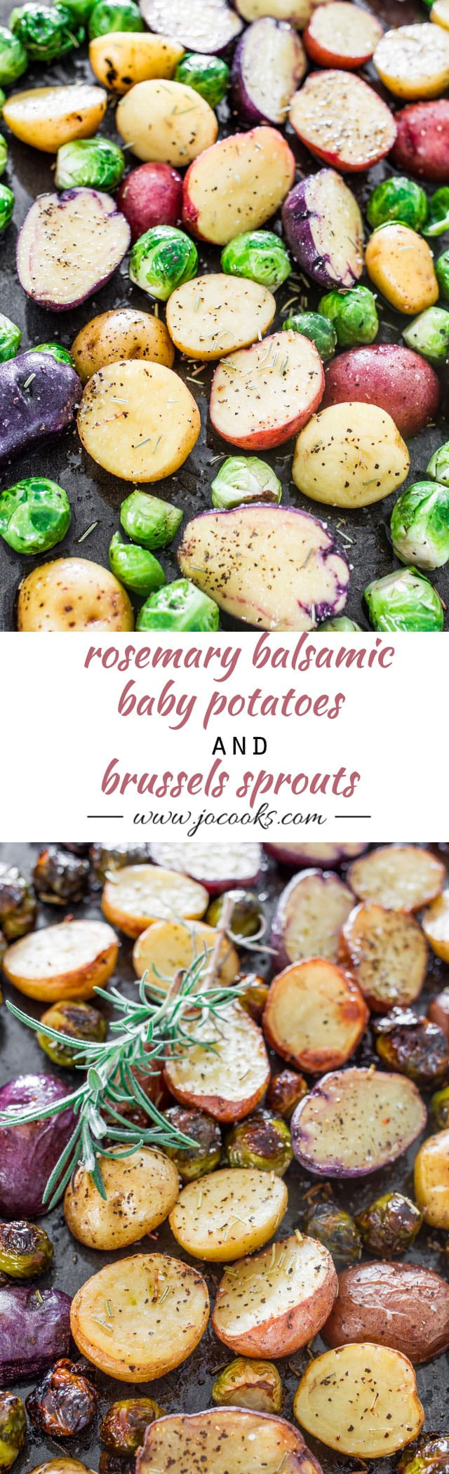 Baby Brussel Sprouts Recipes
 Rosemary Balsamic Baby Potatoes and Brussels Sprouts Jo